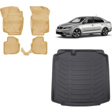 Team Car Seat Toledo 2015 Model 3D Bagaj Havuzu+3d Araca Özel Bej Havuzlu Paspas Takımı