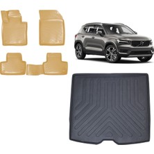 Team Car Volvo XC40 2018 Model 3D Bagaj Havuzu+3d Araca Özel Bej Havuzlu Paspas Takımı