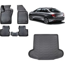 Team Car Fiat Egea Sedan 2017 Model 3D Bagaj Havuzu+3d Havuzlu Araca Özel Paspas Takımı