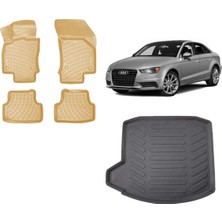 Team Car Audi A3 Sedan 2013 Model 3D Bagaj Havuzu+3d Araca Özel Bej Havuzlu Paspas Takımı