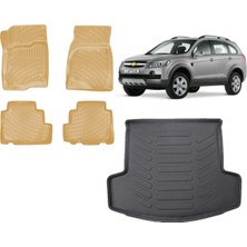 Team Car Chevrolet Captiva 2016 Model 3D Bagaj Havuzu+3d Araca Özel Bej Havuzlu Paspas Takımı