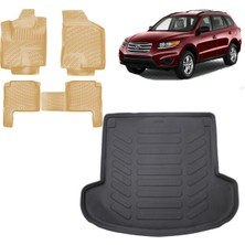 Team Car Hyundai Santa Fe 2006 Model 3D Bagaj Havuzu+3d Araca Özel Bej Havuzlu Paspas Takımı