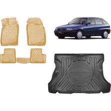 Team Car Opel Astra F Hatchback 1998 Model 3D Bagaj Havuzu+3d Araca Özel Bej Havuzlu Paspas Takımı