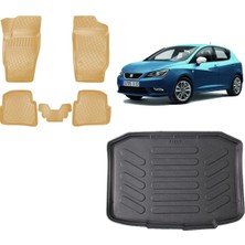 Team Car Seat Ibiza Hatchback 2010 Model 3D Bagaj Havuzu+3d Araca Özel Bej Havuzlu Paspas Takımı