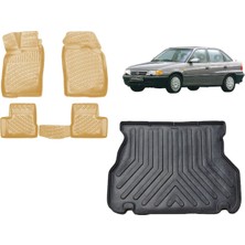 Team Car Opel Astra F Sedan 1998 Model 3D Bagaj Havuzu+3d Araca Özel Bej Havuzlu Paspas Takımı