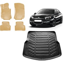Team Car Renault Laguna 3 2011 Model 3D Bagaj Havuzu+3d Araca Özel Bej Havuzlu Paspas Takımı