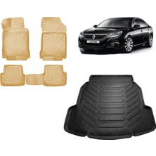 Team Car Renault Latitude 2013 Model 3D Bagaj Havuzu+3d Araca Özel Bej Havuzlu Paspas Takımı
