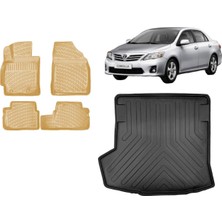 Team Car Toyota Corolla Sedan 2012 Model 3D Bagaj Havuzu+3d Araca Özel Bej Havuzlu Paspas Takımı