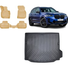 Team Car Bmw X3 2022 Model 3D Bagaj Havuzu+3d Araca Özel Bej Havuzlu Paspas Takımı
