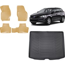 Team Car Volvo XC60 2014 Model 3D Bagaj Havuzu+3d Araca Özel Bej Havuzlu Paspas Takımı
