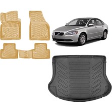 Team Car Volvo S40 2007 Model 3D Bagaj Havuzu+3d Araca Özel Bej Havuzlu Paspas Takımı