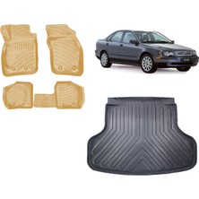 Team Car Volvo S40 1997 Model Bagaj Havuzu+3d Araca Özel Bej Havuzlu Paspas Takımı