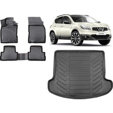 Team Car Nissan Qashqai +2 2010 Model 3D Bagaj Havuzu+3d Havuzlu Araca Özel Paspas Takımı