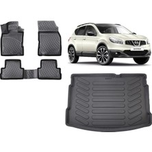 Team Car Nissan Qashqai 2008 Model 3D Bagaj Havuzu+3d Havuzlu Araca Özel Paspas Takımı