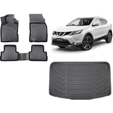Team Car Nissan Qashqai 2020 (Visia) Model 3D Bagaj Havuzu+3d Havuzlu Araca Özel Paspas Takımı