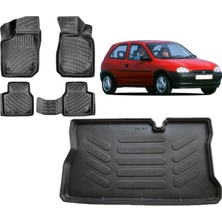 Team Car Opel Corsa B 1998 Model 3D Bagaj Havuzu+3d Havuzlu Araca Özel Paspas Takımı