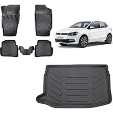 Team Car Volkswagen Polo 2012 Model Üst Kademe 3D Bagaj Havuzu+3d Havuzlu Araca Özel Paspas Takımı