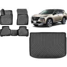 Team Car Nissan X-Trail E-Power 2023 Model Bagaj Havuzu+3d Havuzlu Araca Özel Paspas Takımı