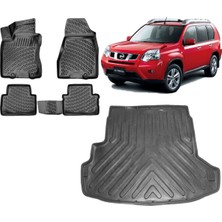 Team Car Nissan Xtrail 2012 Model 3D Bagaj Havuzu+3d Havuzlu Araca Özel Paspas Takımı