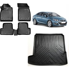 Team Car Opel Astra J 1,4 Sedan 2019 Model 3D Bagaj Havuzu+3d Havuzlu Araca Özel Paspas Takımı