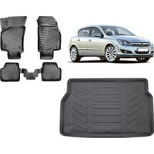 Team Car Opel Astra H Hatchback 2004 Model 3D Bagaj Havuzu+3d Havuzlu Araca Özel Paspas Takımı
