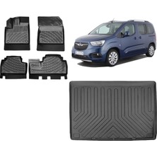 Team Car Opel Combo 2020 Model Seperatörlü Bagaj Havuzu+3d Havuzlu Araca Özel Paspas Takımı