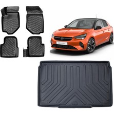 Team Car Opel Corsa F 2022 Model 3D Bagaj Havuzu+3d Havuzlu Araca Özel Paspas Takımı