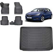 Team Car Opel Astra K Hatchback 2015 Model 3D Bagaj Havuzu+3d Havuzlu Araca Özel Paspas Takımı