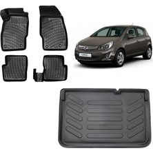 Team Car Opel Corsa D 2007 Model 3D Bagaj Havuzu+3d Havuzlu Araca Özel Paspas Takımı