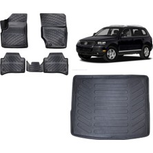 Team Car Volkswagen Touareg 2007 Model 3D Bagaj Havuzu+3d Havuzlu Araca Özel Paspas Takımı