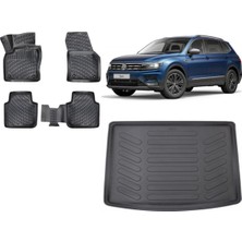 Team Car Volkswagen Tiguan 2016 Model Üst Kademe 3D Bagaj Havuzu+3d Havuzlu Araca Özel Paspas Takımı