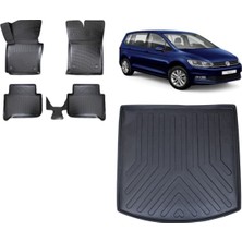 Team Car Volkswagen Touran 2010 Model 3D Bagaj Havuzu+3d Havuzlu Araca Özel Paspas Takımı