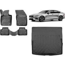 Team Car Volvo S60 2022 Model 3D Bagaj Havuzu+3d Havuzlu Araca Özel Paspas Takımı