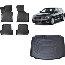 Team Car Audi A3 Hatchback 2005 Model 3D Bagaj Havuzu+3d Havuzlu Araca Özel Paspas Takımı