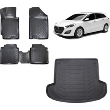 Team Car Hyundai I30 Station Vagon 2014 Model 3D Bagaj Havuzu+3d Havuzlu Araca Özel Paspas Takımı