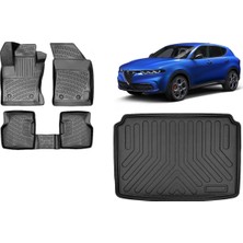 Team Car Alfa Romeo Tonale Üst Bagaj 2022 Model 3D Bagaj Havuzu+3d Havuzlu Araca Özel Paspas Takımı