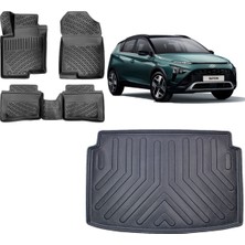 Team Car Hyundai Bayon 2022 Model 3D Bagaj Havuzu+3d Havuzlu Araca Özel Paspas Takımı