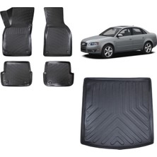 Team Car Audi A4 B7 Sedan 2005 Model 3D Bagaj Havuzu+3d Havuzlu Araca Özel Paspas Takımı