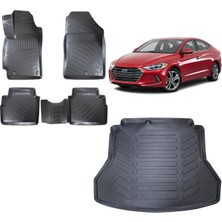 Team Car Hyundai Elantra 2018 Model 3D Bagaj Havuzu+3d Havuzlu Araca Özel Paspas Takımı