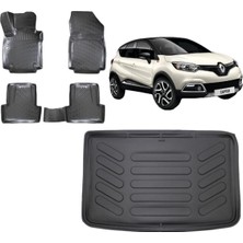 Team Car Renault Captur 2015 Model 3D Bagaj Havuzu+3d Havuzlu Araca Özel Paspas Takımı