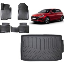 Team Car Hyundai I20 2022 Model Elite Plus Üst Kademe 3D Bagaj Havuzu+3d Havuzlu Araca Özel Paspas Takımı