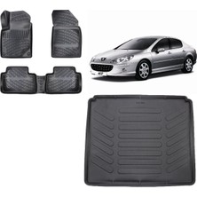 Team Car Peugeot 407 Sedan 2010 Model 3D Bagaj Havuzu+3d Havuzlu Araca Özel Paspas Takımı