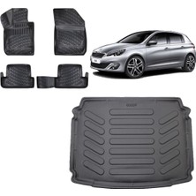 Team Car Peugeot 308 2020 Model 3D Bagaj Havuzu+3d Havuzlu Araca Özel Paspas Takımı
