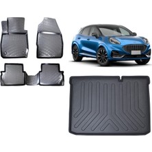 Team Car Puma 2023 Model Alt Kademe 3D Bagaj Havuzu+3d Havuzlu Araca Özel Paspas Takımı