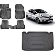 Team Car Renault Clio 4 2018 Model 3D Bagaj Havuzu+3d Havuzlu Araca Özel Paspas Takımı