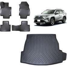 Team Car Toyota Rav4 2022 Model 3D Bagaj Havuzu+3d Havuzlu Araca Özel Paspas Takımı
