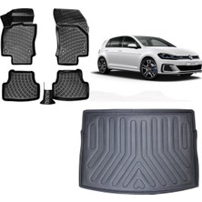Team Car Volkswagen Golf 7 2014 Model 3D Bagaj Havuzu+3d Havuzlu Araca Özel Paspas Takımı