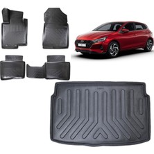 Team Car Hyundai I20 2022 Model Jump Style,elite Paket 3D Bagaj Havuzu+3d Havuzlu Araca Özel Paspas Takımı