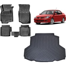 Team Car Mitsubishi Lancer 2001 Model 3D Bagaj Havuzu+3d Havuzlu Araca Özel Paspas Takımı