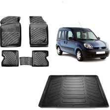 Team Car Renault Kangoo Combi 2002 Model 3D Bagaj Havuzu+3d Havuzlu Araca Özel Paspas Takımı